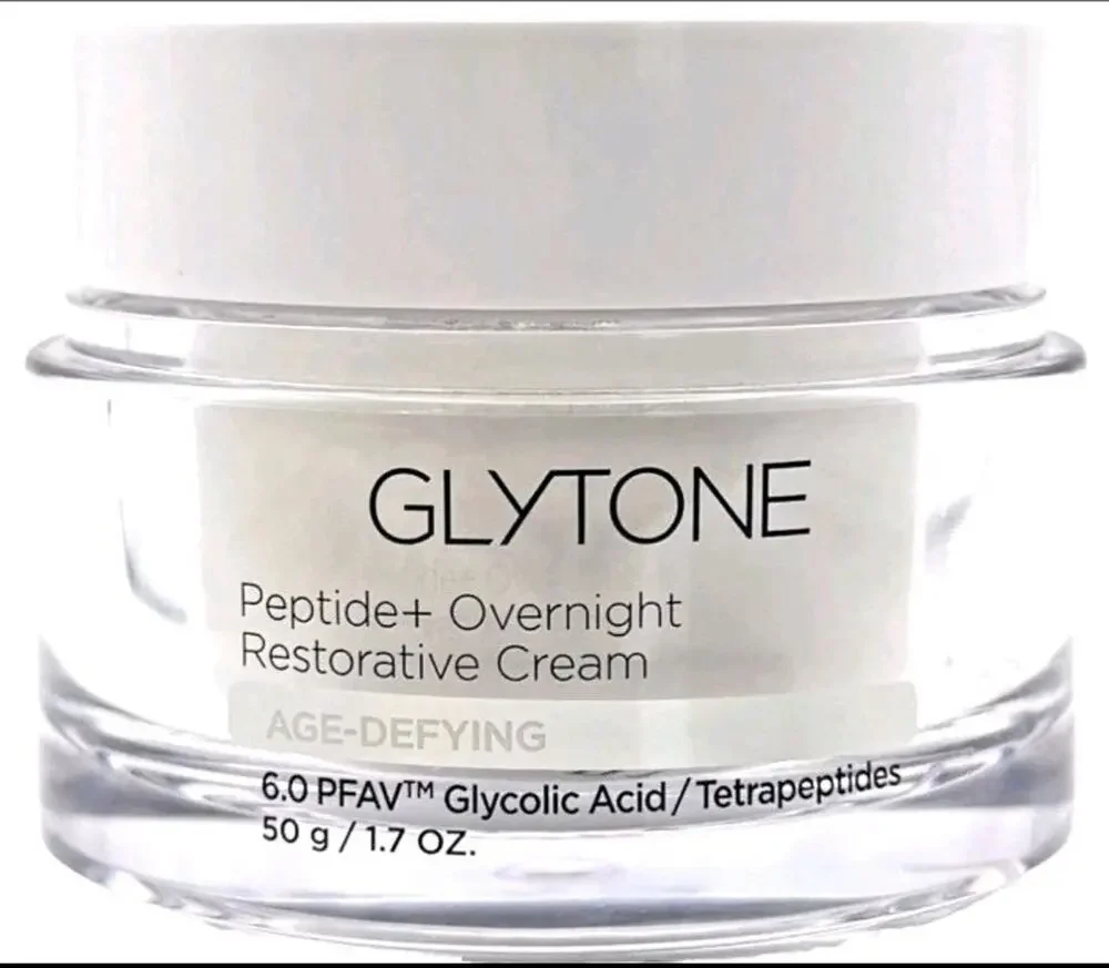 Glytone Peptide+ Overnight Restorative Cream 1.7oz Age Defying Glycolic Acid NEW